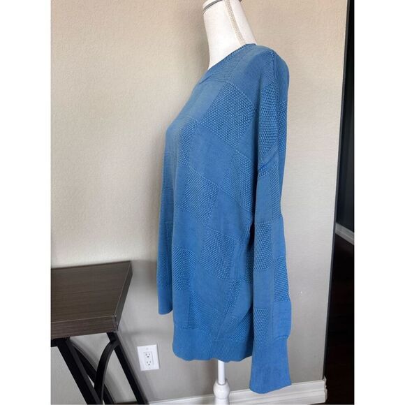 Vineyard Vines Men’s XXL Blue Square Knit Sweater 100% Cotton - Picture 3 of 6